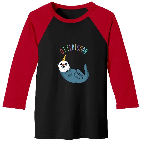 Otters Unicorns Marine Mammal Water Fish Sea Otter Lover Baseball Tees