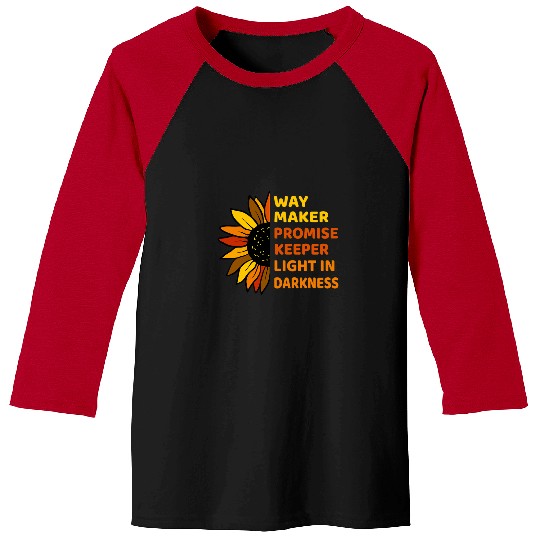 Way Maker Miracle Worker Promise Keeper Christian Gift Baseball Tees