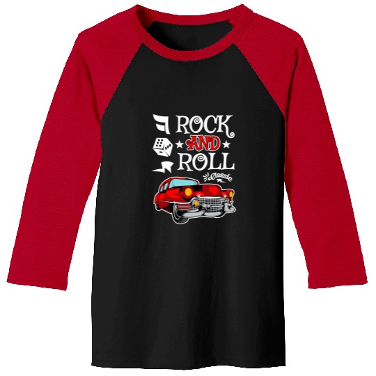 50s Sock Hop Party Rock N Roll Retro 1950s Rockabilly Rocker 1 Baseball Tees