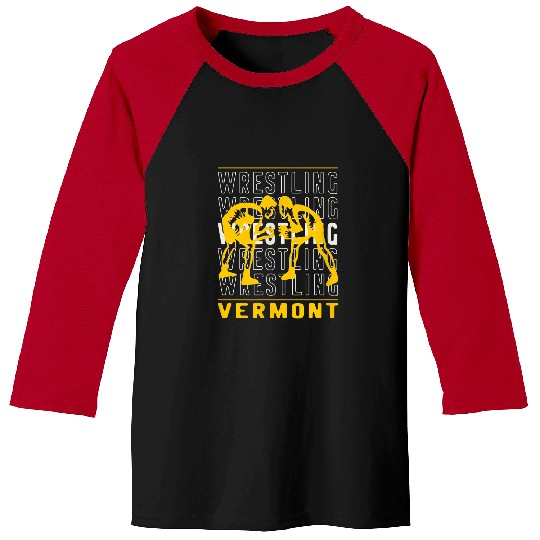 Wrestling Vermont Baseball Tees