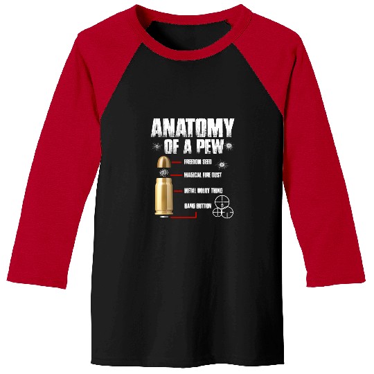 Anatomy Of A Pew Pew Ammo guns Lovers 3 Baseball Tees