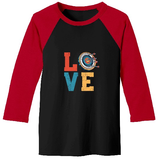 Archery Bow Love Archery Lover Bow Arrow targets Bullseye Archer Lovers Baseball Tees