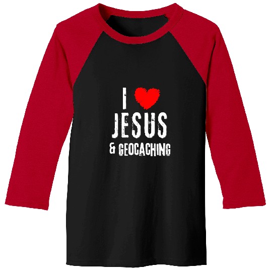 Christian I Love JESUS GEOCACHING Christian vintages Grunge Christ Baseball Tees