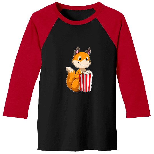 Fox Lover Popcorn Baseball Tees