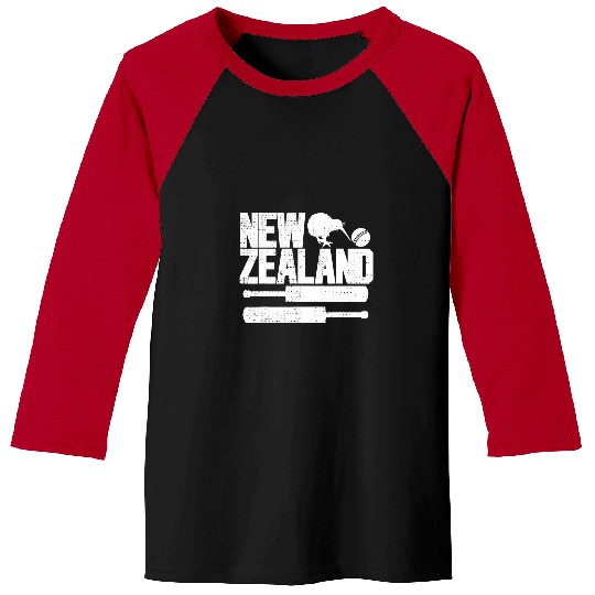 Cricket Fan New Zealand Cricket Mr Kiwi and Mr Ball Baseball Tees