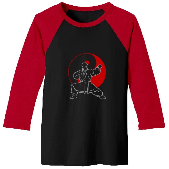 Shaolin Monk Buddhist Martial Arts Kung Fu Tai Chi Yin Yang Baseball Tees