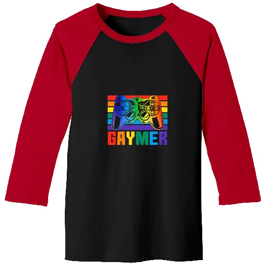 LGBT Pride Gaymer Gay Pride Rainbow Gamer Gaming LGBTQ Baseball Tees