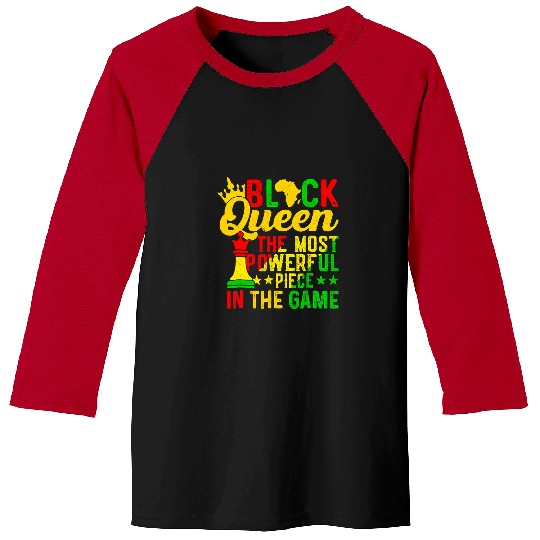 Black Queen The mosts Powerful Piece Black History Month Baseball Tees