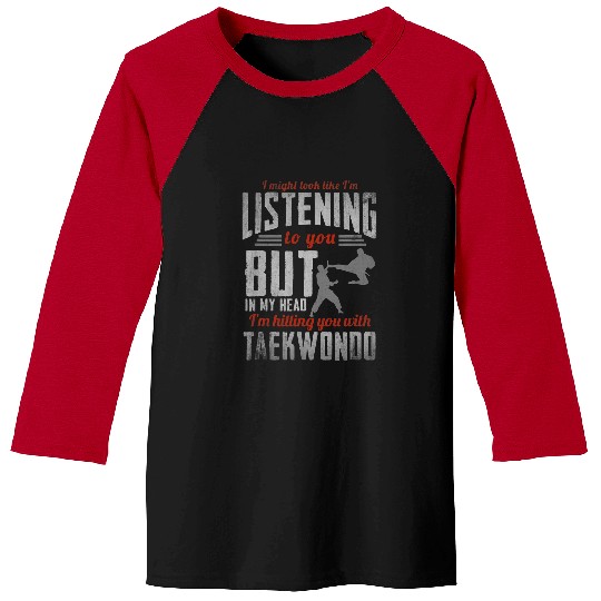 Taekwondo Tae Kwon Do Korean Self Defense Boys Men Women Baseball Tees