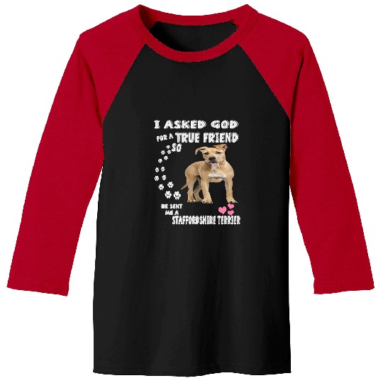 Dog Staffordshire Amstaff Gifts Staffy Mom American Staffordshire Terrier puppy pet paw Baseball Tees