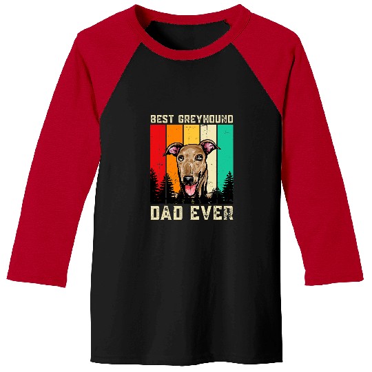 Dog Grayhound vintages bests Greyhound Dad Ever Dog Father Paw Dad Baseball Tees
