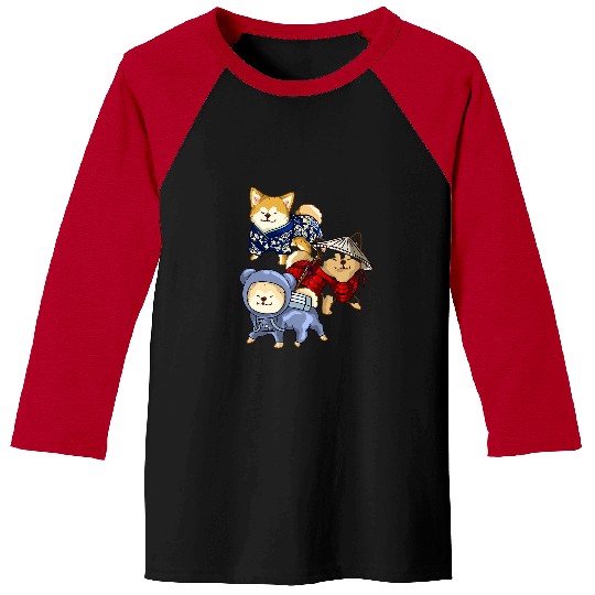 Dog Shiba Inu The Shiba Inu Samurai Ronin Astronaut Cute DogPuppy Lover Baseball Tees
