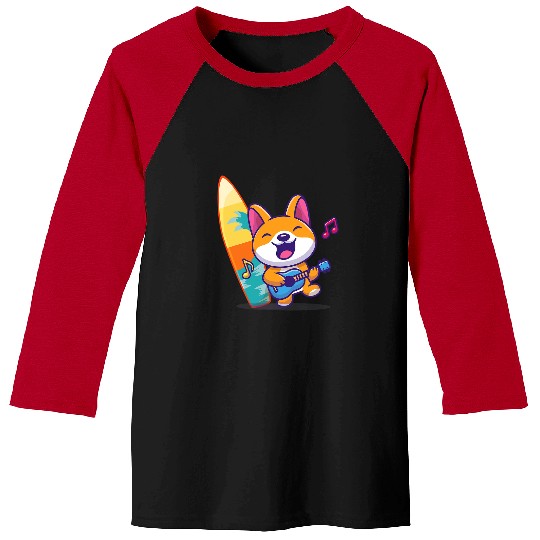 Guitarist Foxes Playing Ukulele Guitar Strings Instrument Orchestra Guitar Baseball Tees