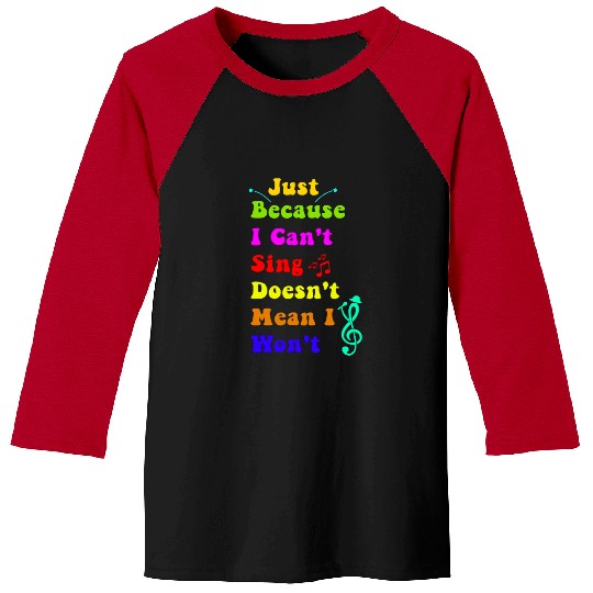 Guitarist Just Because I Cant Sing Doesnt Mean I Wont Guitar Lover 3 9 8 Guitar Baseball Tees