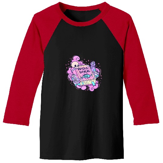 Cute Spell Book Funny Halloween Graphic For Women and Girls Baseball Tees