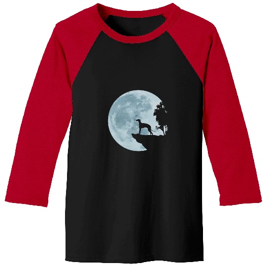 Dog Grayhound Whippet Galgo Dog Full Moon Greyhound Owner Cute Pet Gift Baseball Tees