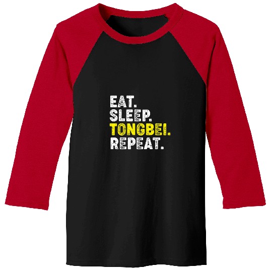 Eat Sleep Tongbei Repeat Funny Kung Fu Chinese Martial Arts Baseball Tees
