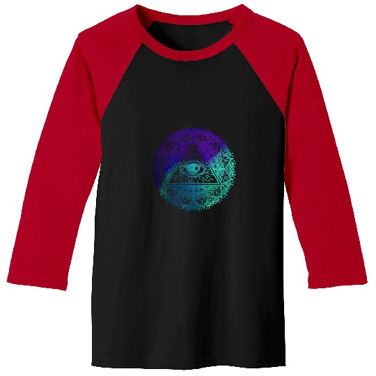Namaste Yoga All Seeing Eye Mystic Dark Magic Mandala Art Yoga Meditation Meditation Baseball Tees