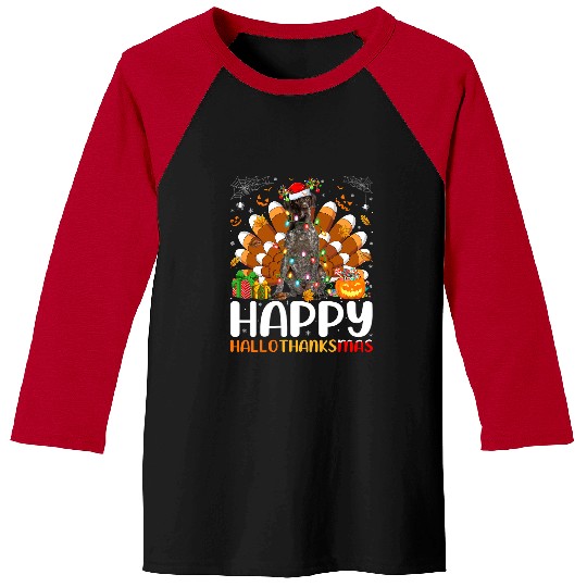 Dog German Shorthaired Pointer Dog Lover Happy Hallothanksmas Baseball Tees