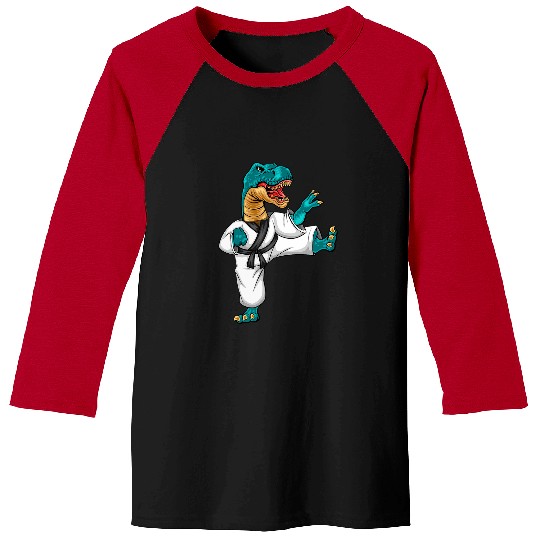 Karatesaurus Karate For Kids Dinosaur Dino Martial Arts Baseball Tees