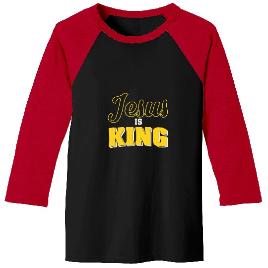 Christian Jesus is King Retro Christian325 Christ Baseball Tees