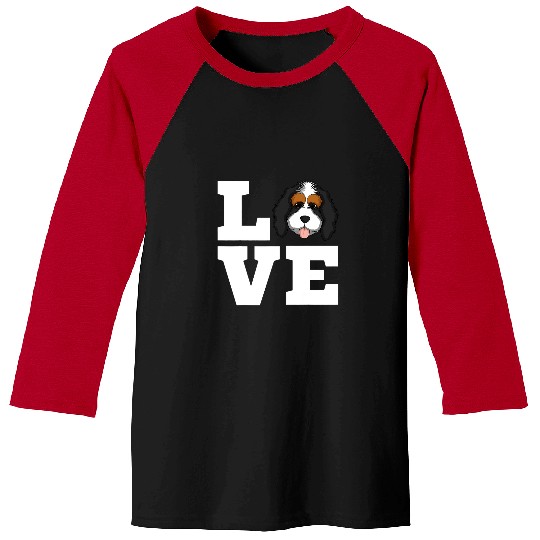 Bernedoodle Love Dog Owner Baseball Tees