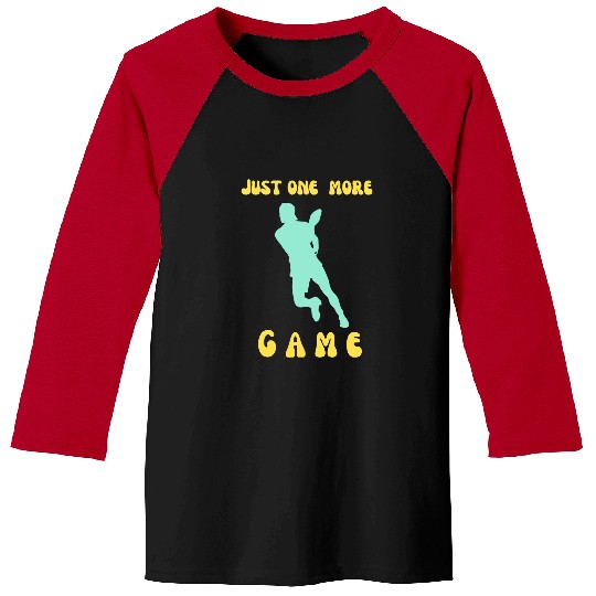 Funny retro pickleball just one more game paddle game men 1 Baseball Tees