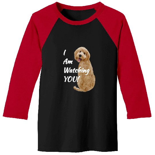 Dog Goldendoodle Labradoodle Goldendoodle Im Watching You Dog Lovers Baseball Tees