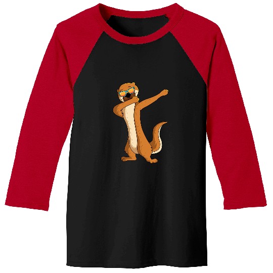 Otters Dabbings Sea Otter Animal Lover Baseball Tees