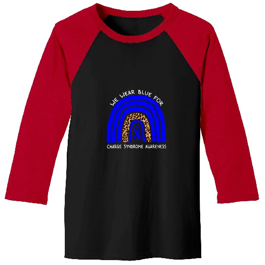 Charge Syndromes Warrior We Wear Blue Rainbow For Charge Syndromes Awareness 1 Baseball Tees