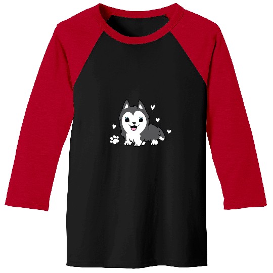 Dog Husky Siberian Husky Puppy Cute Husky Baseball Tees