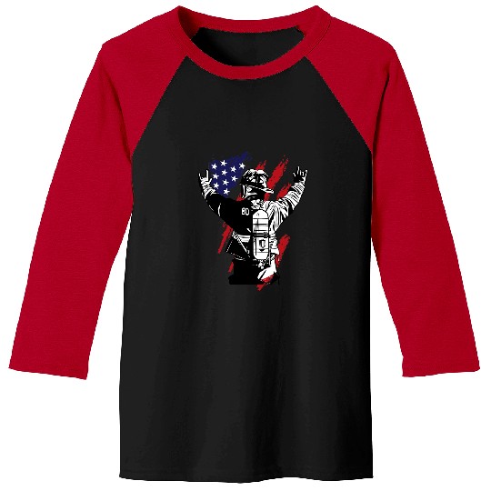 Fireman Firefighter 4th July 164 Firemen Baseball Tees