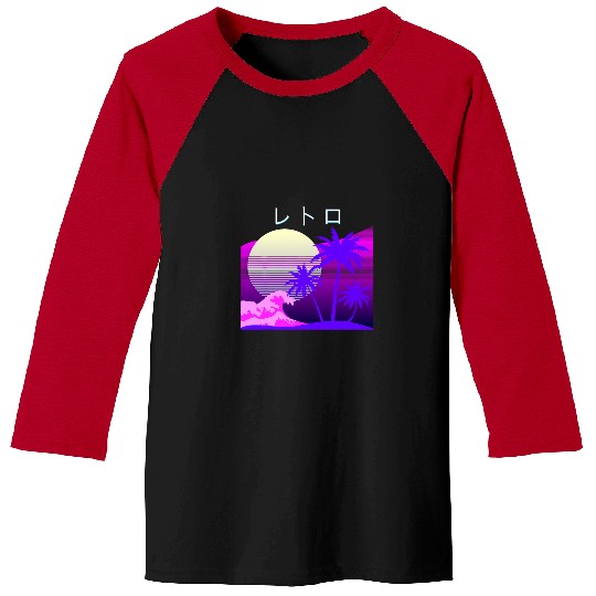 Aesthetic Vaporwave Retro 1980s 1990s Otaku Wave Art Baseball Tees