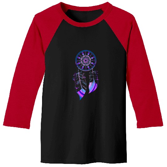 Dreamcatcher Art Design Colorful Graphic Print Tee Baseball Tees