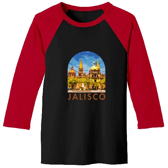 Jalisco Mexico Guadalajara Cathedral Traveling Trip Mexican Baseball Tees
