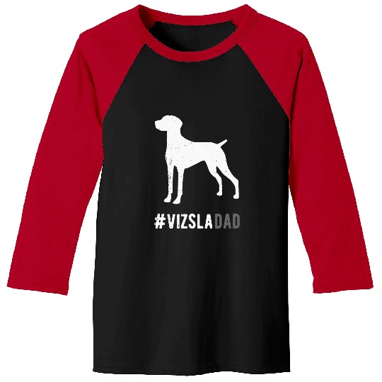 Dog Vizsla Dad For Men Funny Vizsla Dog Lovers Gift Dad Vintage Baseball Tees
