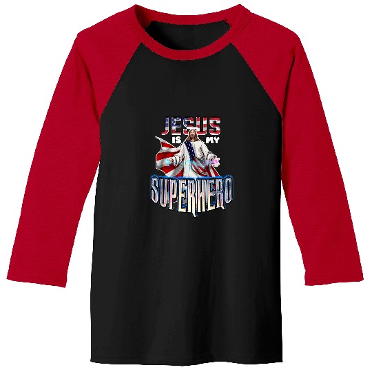 Christian Jesus Is My Superhero Christ Baseball Tees