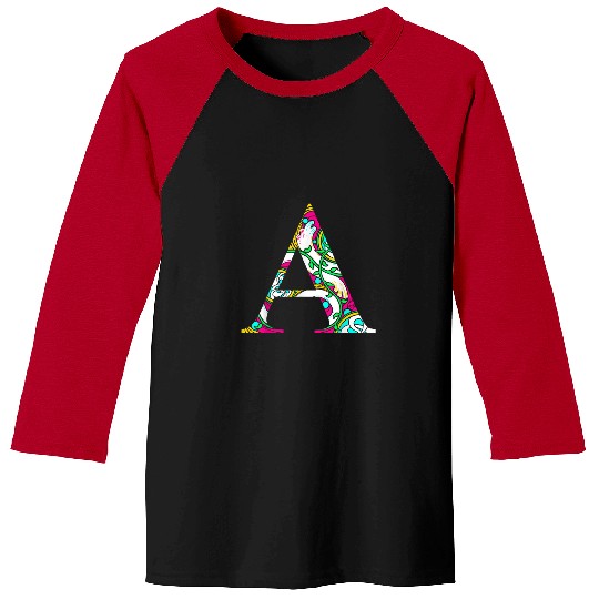 Alphabet Monogram Capital letter A Ornaments art print Baseball Tees