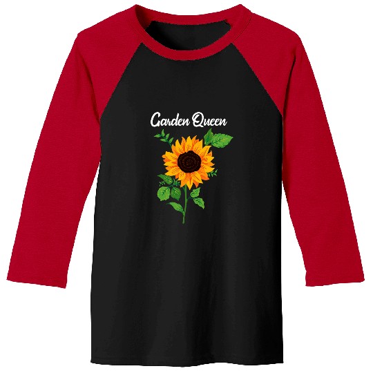 Garden Queen Sunflower Plants Flowers Gardener Baseball Tees