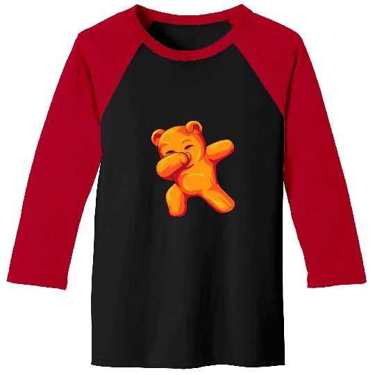 Funny Bear Funny Dabbings Gummy Bear Dancing Gummy Bear Birthday Cute Bears Baseball Tees