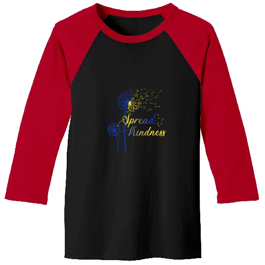Funny Spread Kindness Down Syndromes Awareness Gifts Baseball Tees