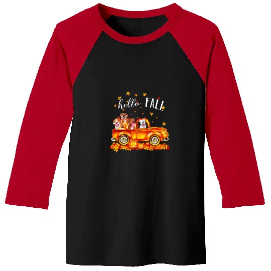 Bully Hello Fall Pitbulls in Car Pumpkin Happy Halloween 388 Pitbull Dog Baseball Tees