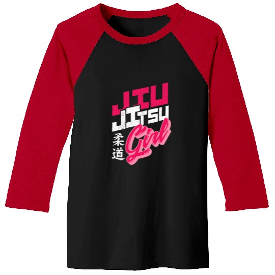Jiu Jitsu Girl Women Kids Funny Martial Arts Baseball Tees