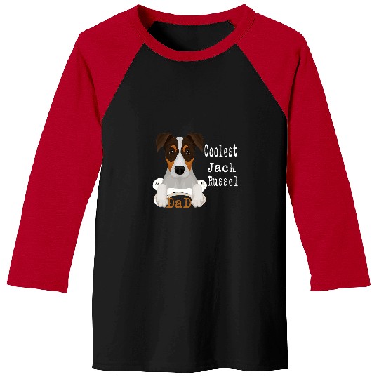 Dog Jack Russell Mens Coolest Jack Russel Dad Jack Russell Terrier Father Dog Baseball Tees