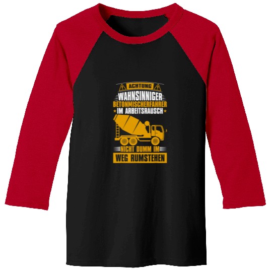 Concrete mixer construction building construction worker 7 Baseball Tees