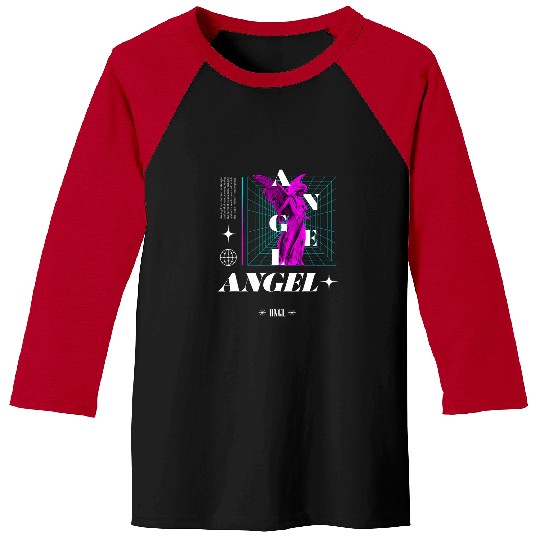 Angel Sculpture Greek Sad Aesthetic Edgy Streetwear Baseball Tees