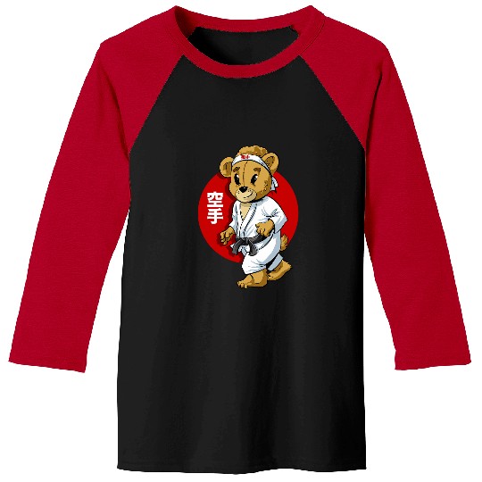 Kids Karate Bear Baseball Tees