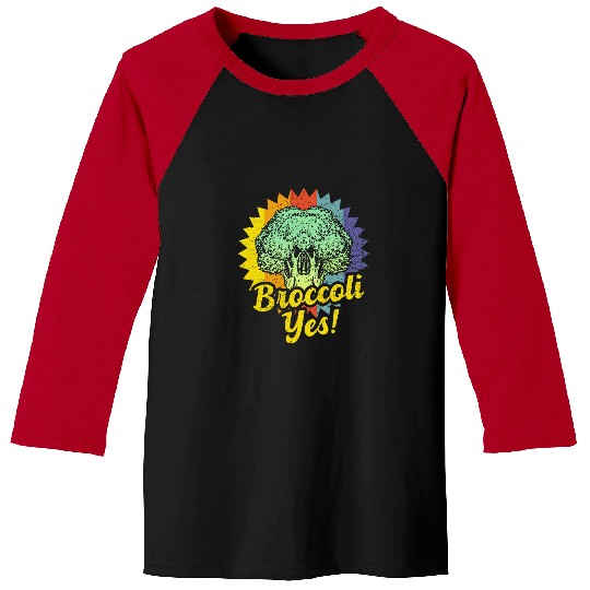 Broccoli Yes Funny Vegetable Gardener 4 Baseball Tees