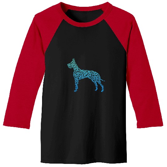 Dog Great Dane Bone For Great Dane Owners Big Dog Lovers Baseball Tees