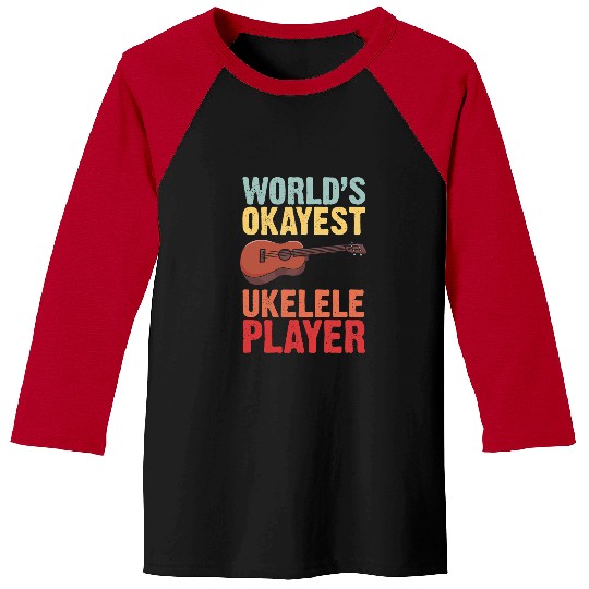 Guitarist Instrument Musician Uke Hawaiian vintages Ukelele Guitar Baseball Tees